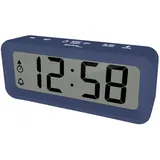 Technoline WT175 Mini-Wecker/Traveler-Wecker mit Temperatur und Luftfeuchte, Datum, Timer, Countdown Wochentagalarm, Wochenendalarm oder 7 Tage Alarm, magnetisches Gehäuse