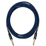 Cascha Professional Line Guitar Cable, Straight, Tweed Blue, 3m