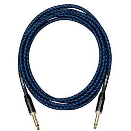Cascha Professional Line Guitar Cable, Straight, Tweed Blue, 3m
