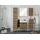 Saphir Quickset Badschrank mit 1 Tür und 2 Schubladen 35 x 90,5 x 33 cm Beige/Braun