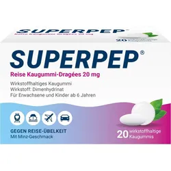 SUPERPEP Reise Kaugummi Dragees 20 mg 20 St.