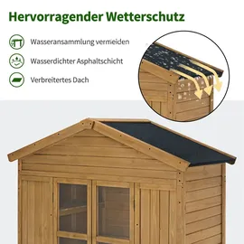 MCombo Gartenschrank 0,74 x 1,43 m Natur