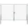 GAH Alberts Wellengitter-Doppeltor 300 x 200 cm Silber/Metall