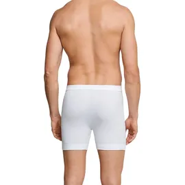 SCHIESSER Herren Boxershorts mit Eingriff - "Essentials", Unterhose, Doppelripp, Baumwolle Weiß M