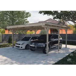 weka Flachdach-Doppelcarport 616