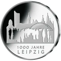 Deutsche 10 Euro Gedenkmünze "1000 Jahre Leipzig"!