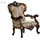 JV Möbel Barock Sessel Samt 60 x 121 x 78 cm Beige