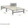 Homestyle4u Holzbett 90 x 200 cm Grau