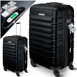 KESSER® Reisekoffer Hartschalen-Koffer Inkl. Kofferwaage + Gepäckanhänger Trolley Gepäck Rollkoffer Zahlenschloss 4 Rollen ABS-Hartschale Teleskopgriff