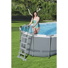BESTWAY Power Steel Frame Pool oval Set 549 x 274 x 122 cm inkl. Filterpumpe (5-tlg.)