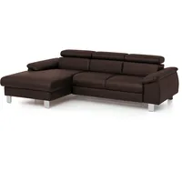 Ecksofa - coffee - Kopfteilverstellung - Recamiere links Sofa Wohnlandschaft