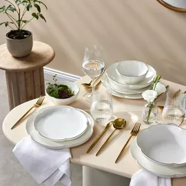 KARACA Flora Tafelservice 24-tlg. Weiß/Gold