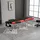 Homcom Massageliege Aluminium, inkl. Auflagen, BxHxT: 215 x x 61-84H cm-Schwarz+Rot - schwarz