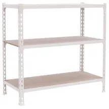 Simonrack Schwerlastregal Holz/Metall 90x90x40 cm weiß 3 Böden 150 kg Tragkraft