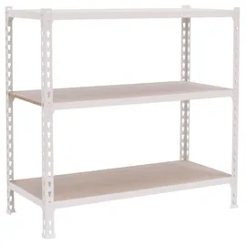 Simonrack Schwerlastregal Holz/Metall 90x90x40 cm weiß 3 Böden 150 kg Tragkraft
