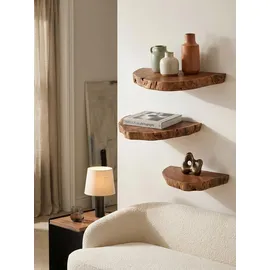 KADIMA DESIGN Wandregal 3er Set Hängeregal onesize beige