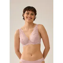 NATURANA Bügel-BH "The Friday", Damen, Gr. 75, Cup D, pink (pink rose), Obermaterial: 89% Polyamid, 11% Elasthan. Futter: 92% Polyamid, 8% Elasthan, leicht transparent, unifarben, sehr bequem, BHs Bügel-BH, mit Bügel, mit Spitze, breite Träger, feminin, bequem