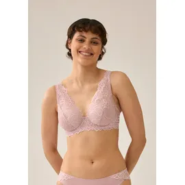 NATURANA Bügel-BH "The Friday", Damen, Gr. 75, Cup D, pink (pink rose), Obermaterial: 89% Polyamid, 11% Elasthan. Futter: 92% Polyamid, 8% Elasthan, leicht transparent, unifarben, sehr bequem, BHs Bügel-BH, mit Bügel, mit Spitze, breite Träger, feminin, bequem