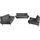 Home Affaire 3-2-1 Garnitur Polyester 3-Sitzer + 2-Sitzer + Sessel Grau