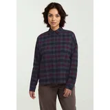 Jack Wolfskin Baja Flannel Shirt check dark navy S