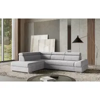 sit&more Ecksofa »Broadway L-Form«, mit verstellbaren Kopfteilen, wahlweise mit Bettfunktion silberfarben