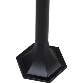 QAZQA Stehende Außenlaterne Aluminium 120 cm IP44 1-flammig schwarz