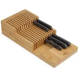 Joseph Joseph DrawerStore Messer-Organizer, für bis zu 12 Messer, Küchenorganisation & Schubladenaufbewahrung - Bambus,
