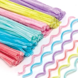 Pfeifenreiniger in Pastellfarben  (pro Set 120) Bastelmaterial