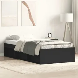 Bettgestell Schwarz 90x200 cm