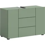 WELLTIME Waschbeckenunterschrank BIEL 82 x 56 cm Grün/Schwarz