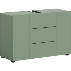 WELLTIME Waschbeckenunterschrank BIEL 82 x 56 cm Grün/Schwarz