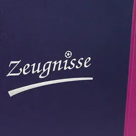 IDENA Zeugnismappe A4 Violett/Blau 10 Hüllen