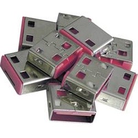 Lindy USB Port Schloss USB-Lock 10er Set Rosa ohne Schlüssel 40460
