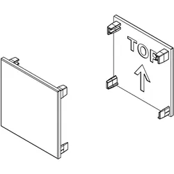 Griffwerk Endkappen-Set PLANEO 40 -Edelstahl Optik