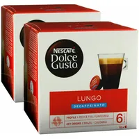 Nescafé DOLCE GUSTO Caffè Lungo Decaffeinato,Entkoffeiniert,Kaffee, 2x16 KAPSELN