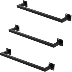 ML-Design 3x Kleiderstange Garderobenstange Garderobenhalter Stahl Kleiderständer Wand