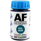 Alex Flittner Designs Lackstift RAL 5020 OZEANBLAU glänzend 50ml Holz Metall Möbel Bad Retuschierlack Reparaturlack