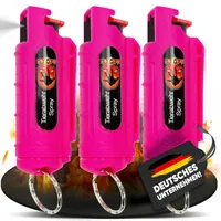 3 x Wilhelm Pfefferspray 16 ml Schlüsselanhänger pink Tierabwehr Selbstverteidigung CS Gas KO Spray hochdosiert (ca. 2 Mio. Scoville) effektives Verteidigungsspray