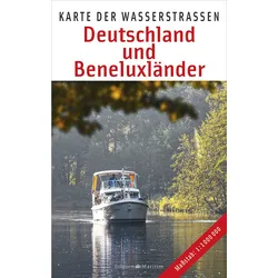 Delius Klasing Karte der Wasserstraßen Deutschland und Beneluxländer