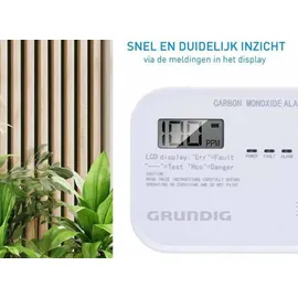 Grundig Kohlenmonoxid Melder KD-218A Weiß