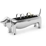Umbra Dachsie Ringhalter, Moderner Ringhalter in Form eines Dackels für 9 Ringe, Chrom