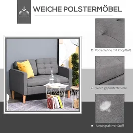Homcom 2 Sitzer Sofa Polyester, Schaumstoff
