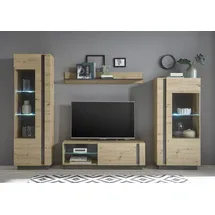 INOSIGN Wohnwand INOSIGN "CLAiR Kombi 21", braun (eiche artisan), B:290cm H:194cm T:40cm, Kastenmöbel-Sets, Wohnwand, Topseller