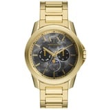 Giorgio Armani Armani Exchange Uhr für Herren , QuarzMultifunktionswerk, 44MM Gold Edelstahlgehäuse mit Edelstahlarmband, AX1737