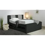 PAARA Boxspringbett Bolton elektrisch verstellbar mit Motor alles, mit einzigartigem Belüftungssystem grau