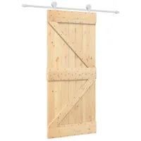 vidaXL Schiebetür rechts 90 x 210 cm Braun/Weiß