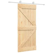 vidaXL Schiebetür rechts 90 x 210 cm Braun/Weiß