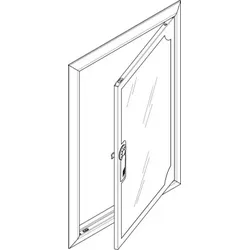 ABN GBRU24TS Blendrahmen + Sichttüre 2x4 für UP-Feldverteiler 2x4-reihig