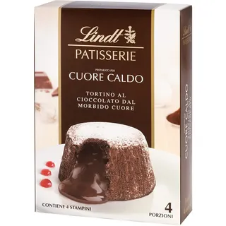 Lindt & Sprüngli Feines Backen Lava Cake Backmischung, 4 Portionen, glutenfrei, 240 g