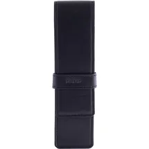 DiLoro Schreibgeräte-Etui Leder Etui Pen Case Executive Füllfederhalter Stylus in Schwarz für 2 Stifte 1623-RBK